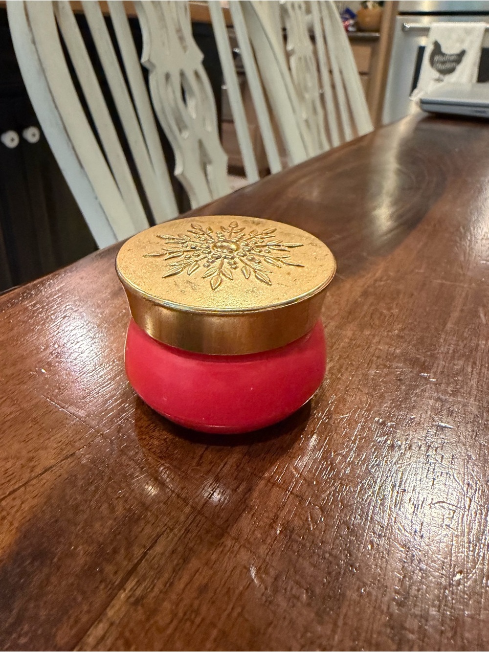 Avon Persian Wood Cream Sachet Jar. Vintage Cosmetic Jar. Vanity Accessories.